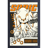 Sonic Game On Japanese Framed Print