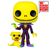 Funko Pop Disney The Nightmare Before Christmas - 10" Jack w/ Zero (Blacklight)