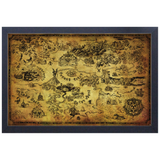 Legend Of Zelda Hyrule Map Framed Print