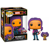 Funko Pop Marvel Hawkeye - Kate Bishop w/ Lucky The Pizza Dog (Blacklight) Special Edition