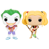 Funko Pop DC Super Heroes - The Joker (Beach) & Harley Quinn Hot Topic EX (2pk)