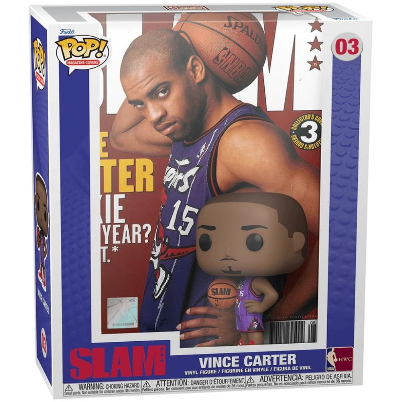 Funko Pop NBA Slam Cover Vince Carter Purple Raptors w/ Protector
