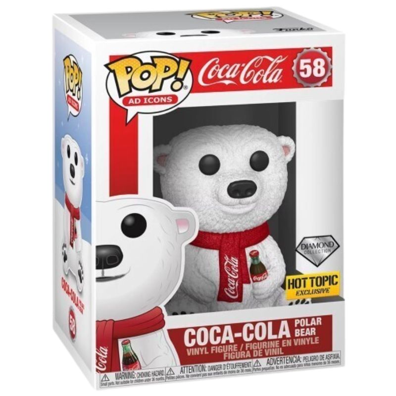 Funko Pop Coca-Cola Polar Bear Diamond Collection Hot Topic EX