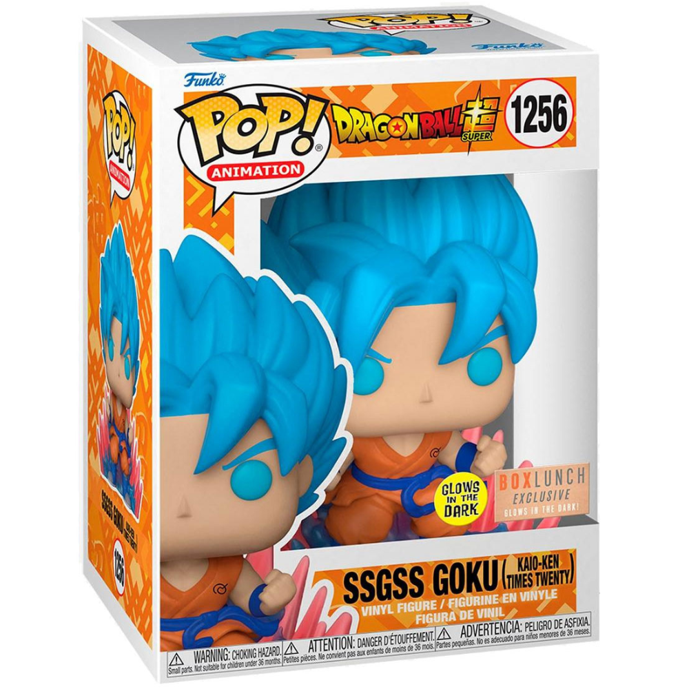 Funko Pop Dragon Ball Super - SSGSS Goku (Kaio-Ken Times Twenty) GITD BoxLunch EX
