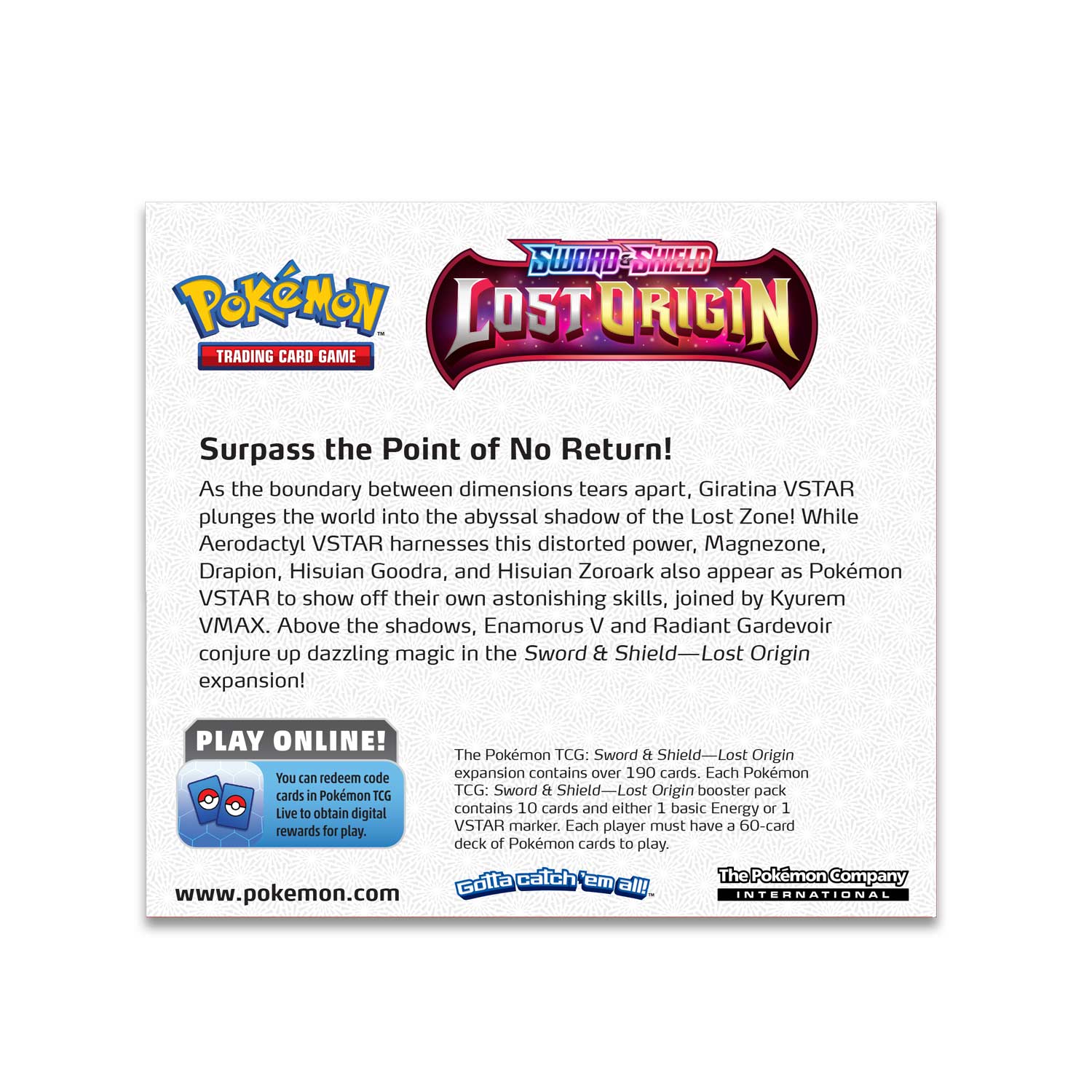 Pokemon TCG: Sword & Shield Lost Origin Booster Box