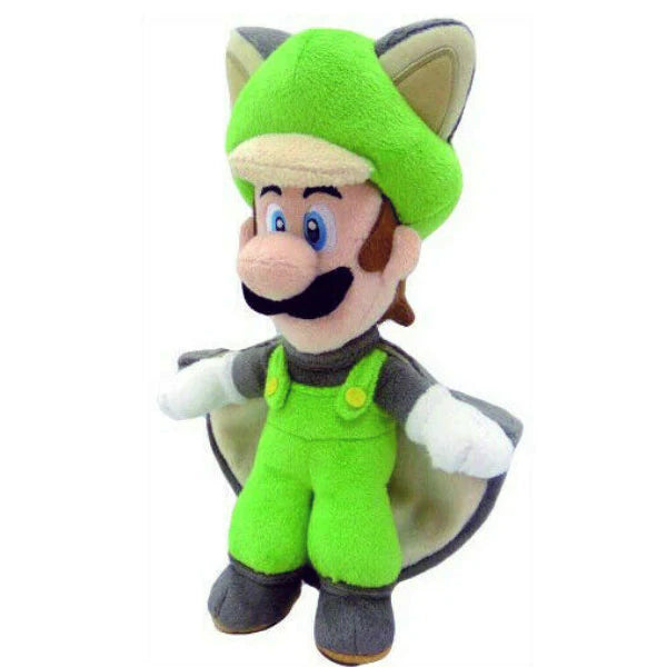Super Mario All Stars Flying Squirrel Luigi 9" Plush
