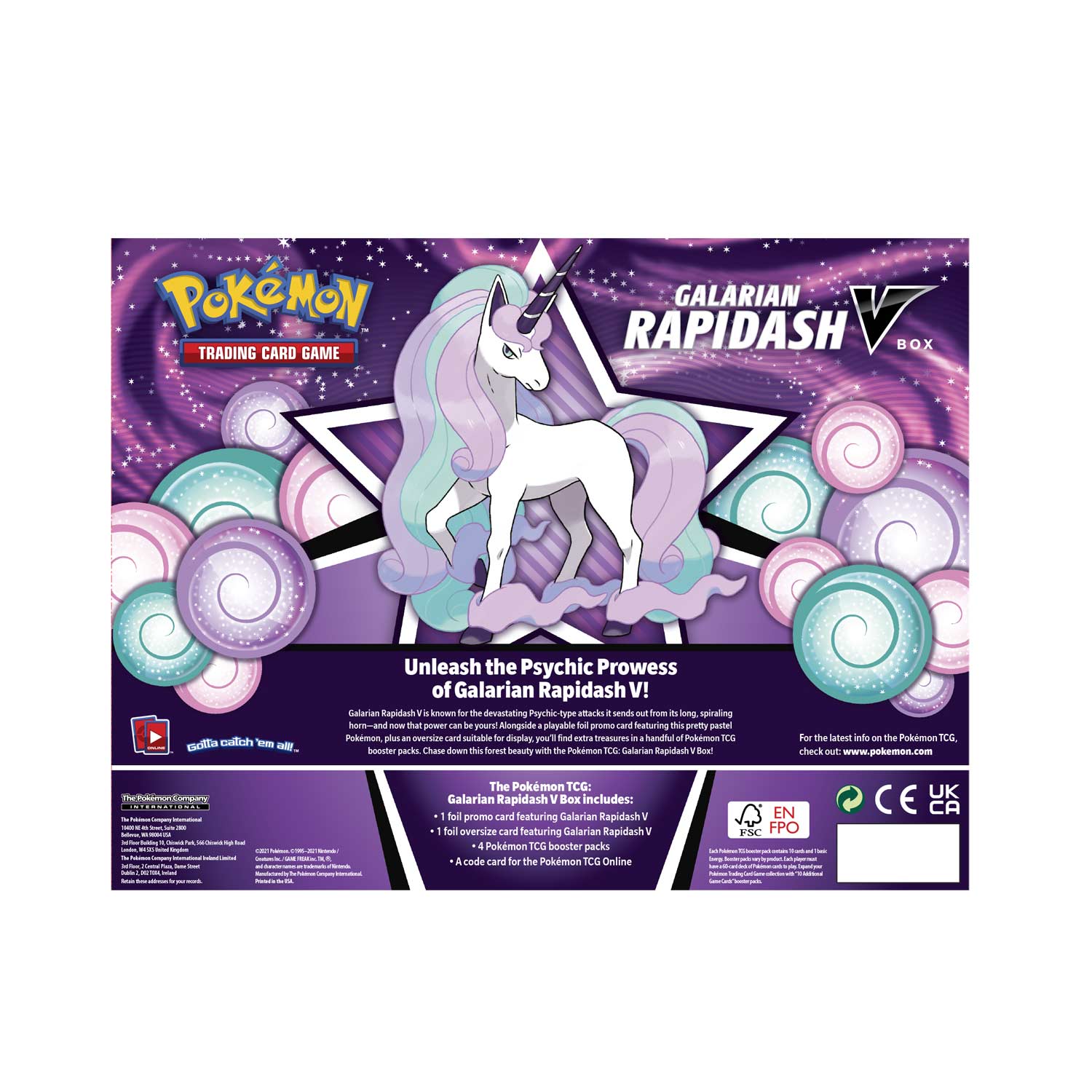 Pokemon TCG Galarian Rapidash V Box