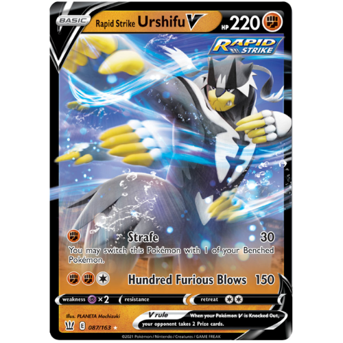 Rapid Strike Urshifu V Basic Card - Ultra Rare Card (Brilliant Stars)