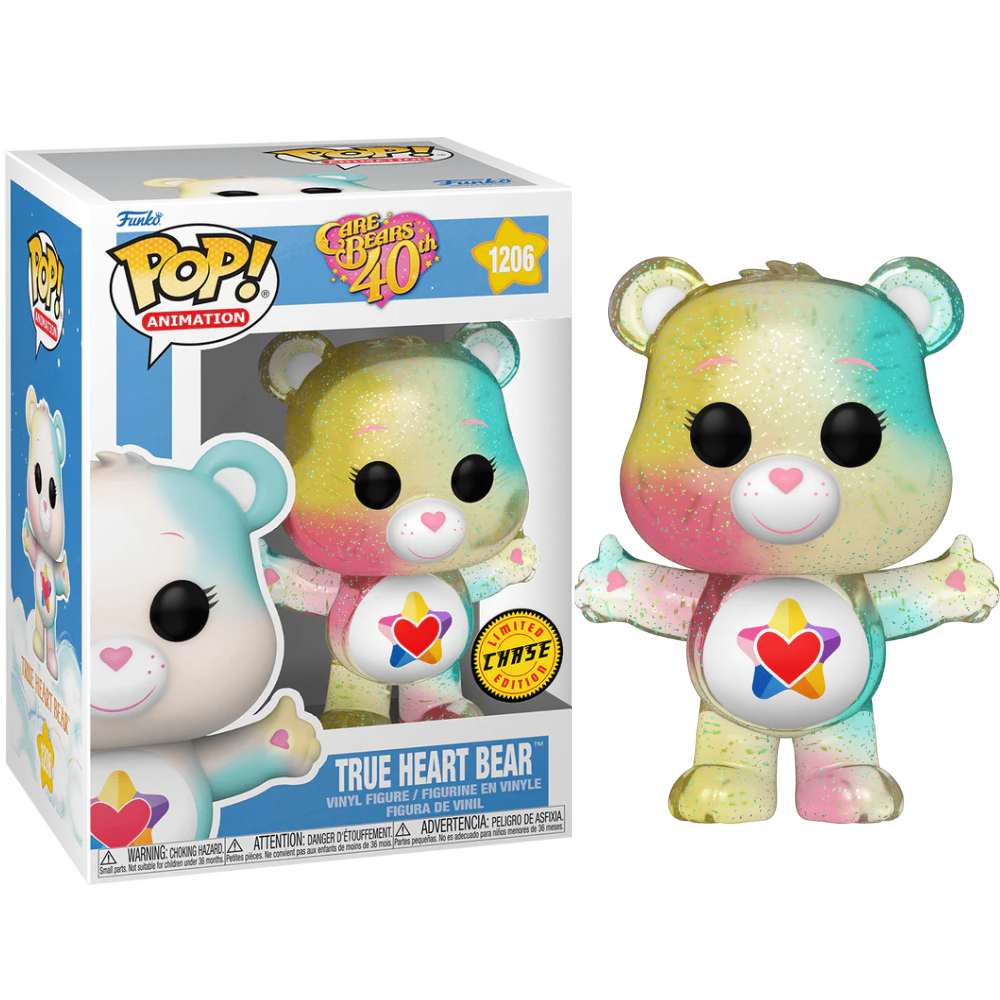 Funko Pop Care Bears 40th Anniversary - True Heart Bear (Translucent) Chase EX