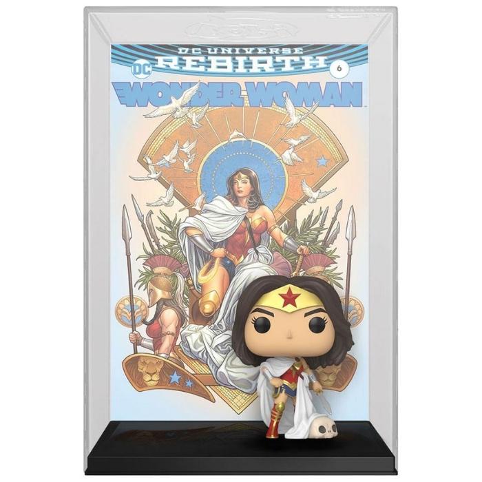 Funko Pop Comic Cover w/ Protector - DC Comics 80th Anniversary Wonder Woman Rebirth on Throne