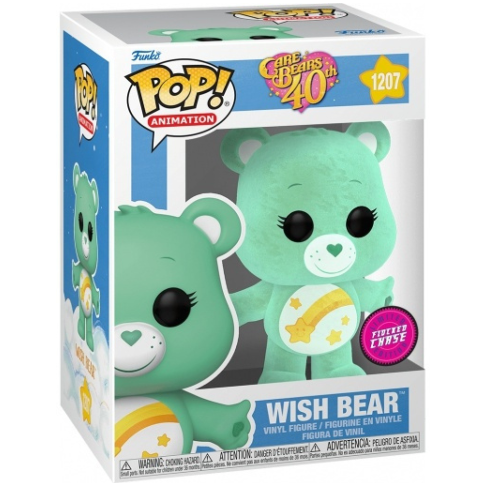 Funko Pop Care Bears 40th Anniversary - Wish Bear (Flocked) Chase EX