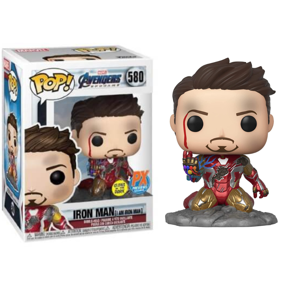 Funko Pop Avengers Endgame - Iron Man GITD PX Previews [I AM IRON MAN]
