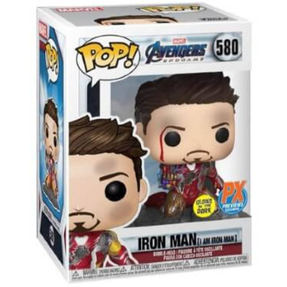Funko Pop Avengers Endgame - Iron Man GITD PX Previews [I AM IRON MAN]