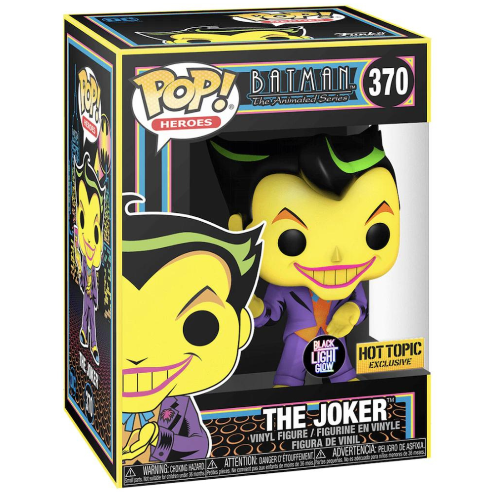 Funko Pop Batman The Animated Series - The Joker Blacklight Hot Topic EX