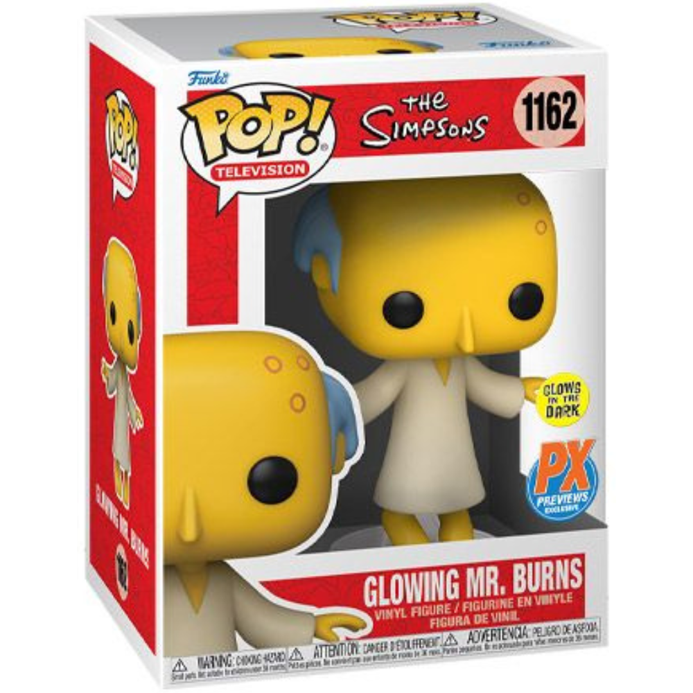 Funko Pop The Simpsons - Glowing Mr. Burns PX Previews EX