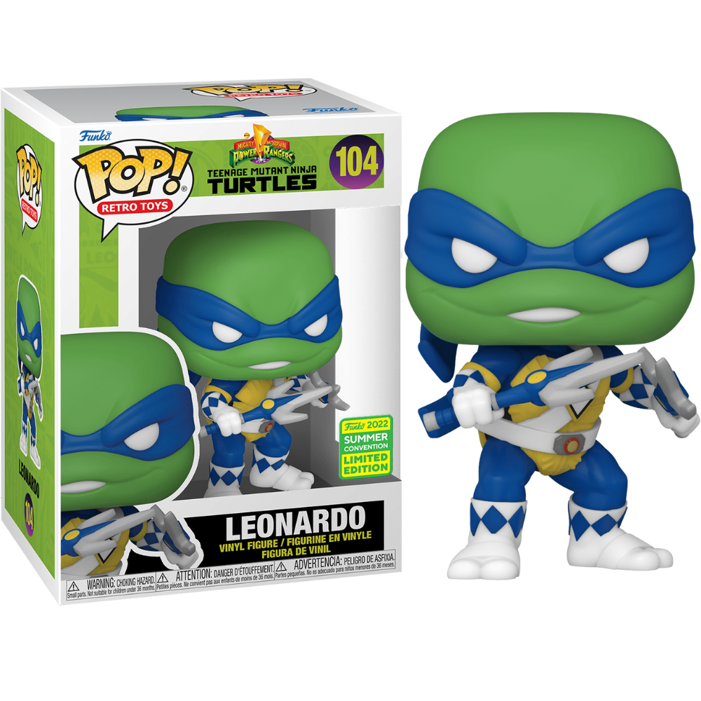 Funko Pop Power Rangers x TMNT - Leonardo 2022 Summer Convention LE