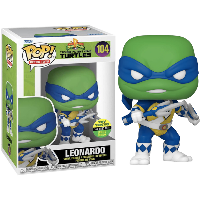 Funko Pop Power Rangers x TMNT - Leonardo Toy Tokyo San Diego 2022