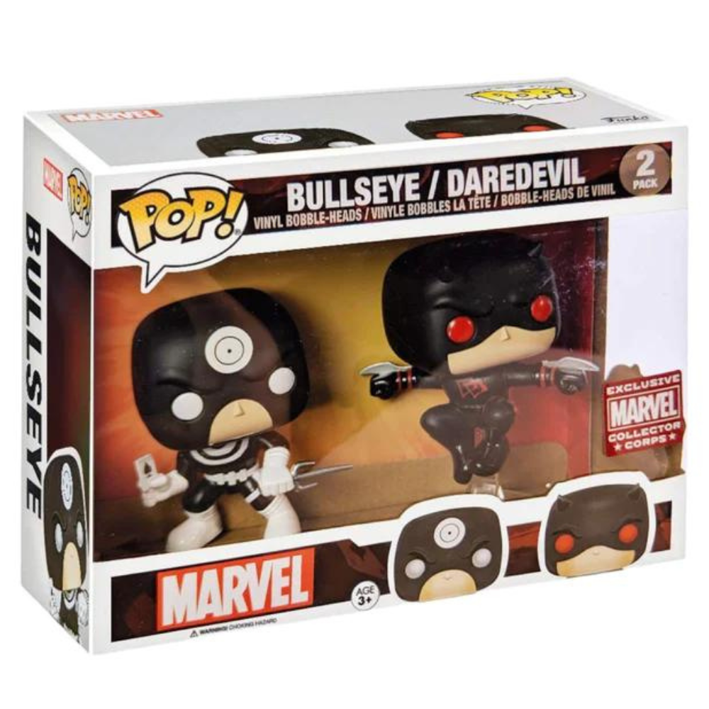 Funko Pop Marvel - Bullseye/ Daredevil 2-Pack Collector Corps EX