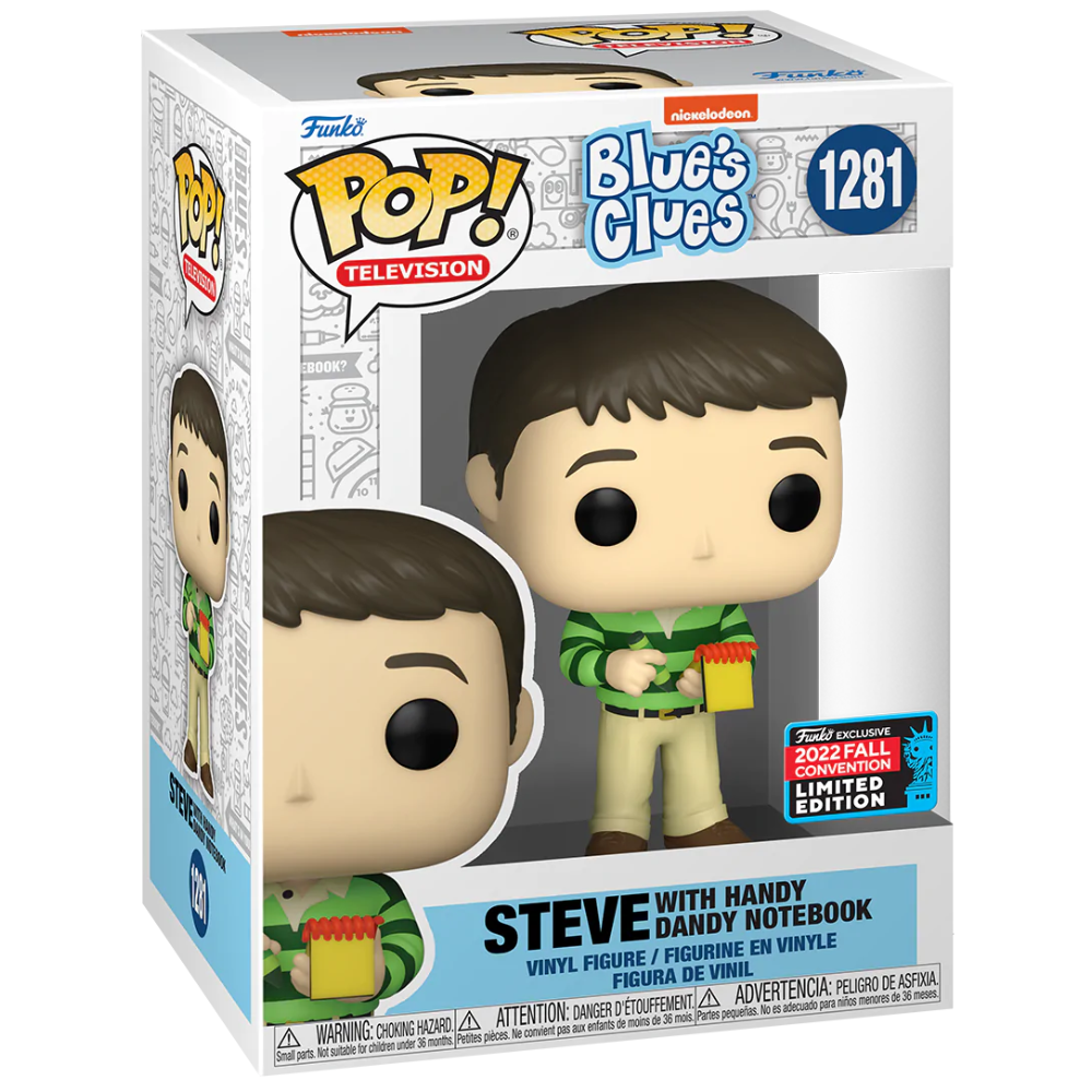 Funko Pop Blue's Clues - Steve w/ Handy Dandy Notebook 2022 Fall Convention EX