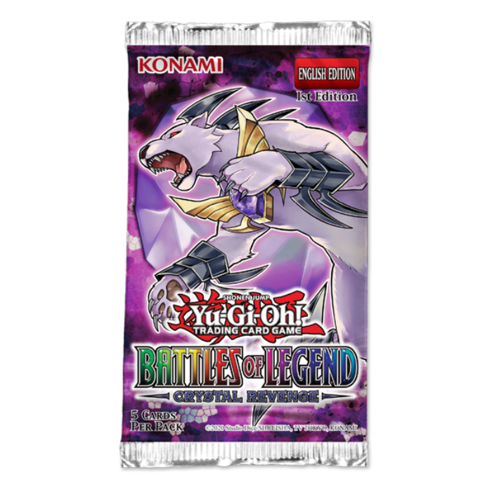 Yugioh TCG: Battles of Legend - Crystal Revenge 1st Edition Booster Pack [Sold Individually]