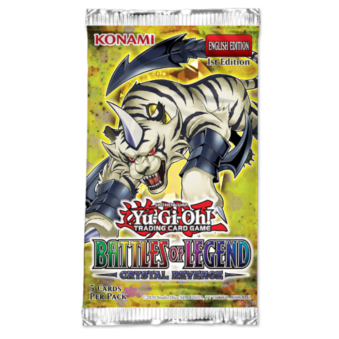 Yugioh TCG: Battles of Legend - Crystal Revenge 1st Edition Booster Pack [Sold Individually]